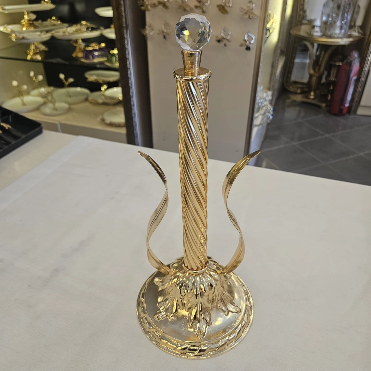 METAL DÖKÜM AYAKLI KAĞIT HAVLULUK GOLD