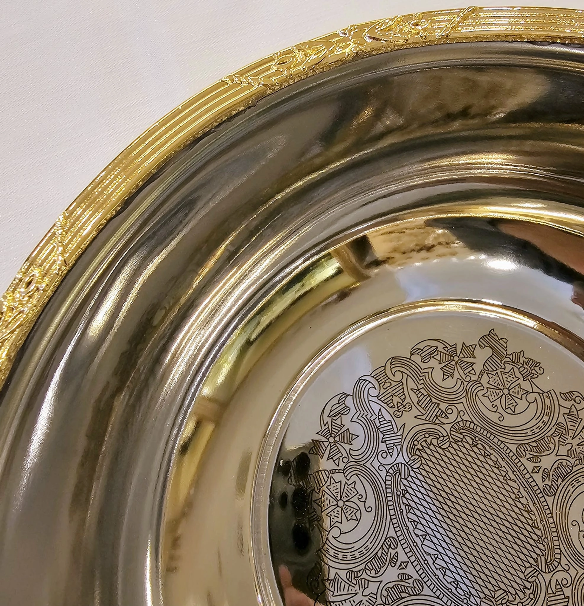 KLASİK AYAKLI PASLANMAZ ÇELİK 3 LÜ ÇEREZLİK GOLD DETAYLI