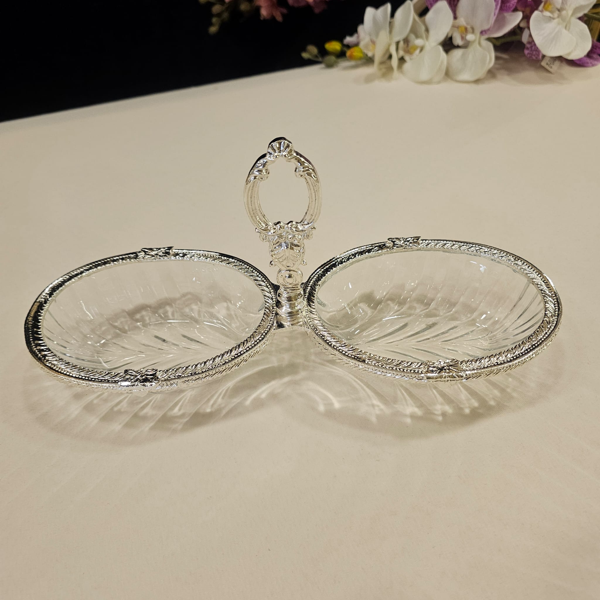 2 PARÇA 2 Lİ VE 3 BÖLMELİ DÖKÜM METAL ÇERÇEVELİ ÇEREZLİK GÜMÜŞ