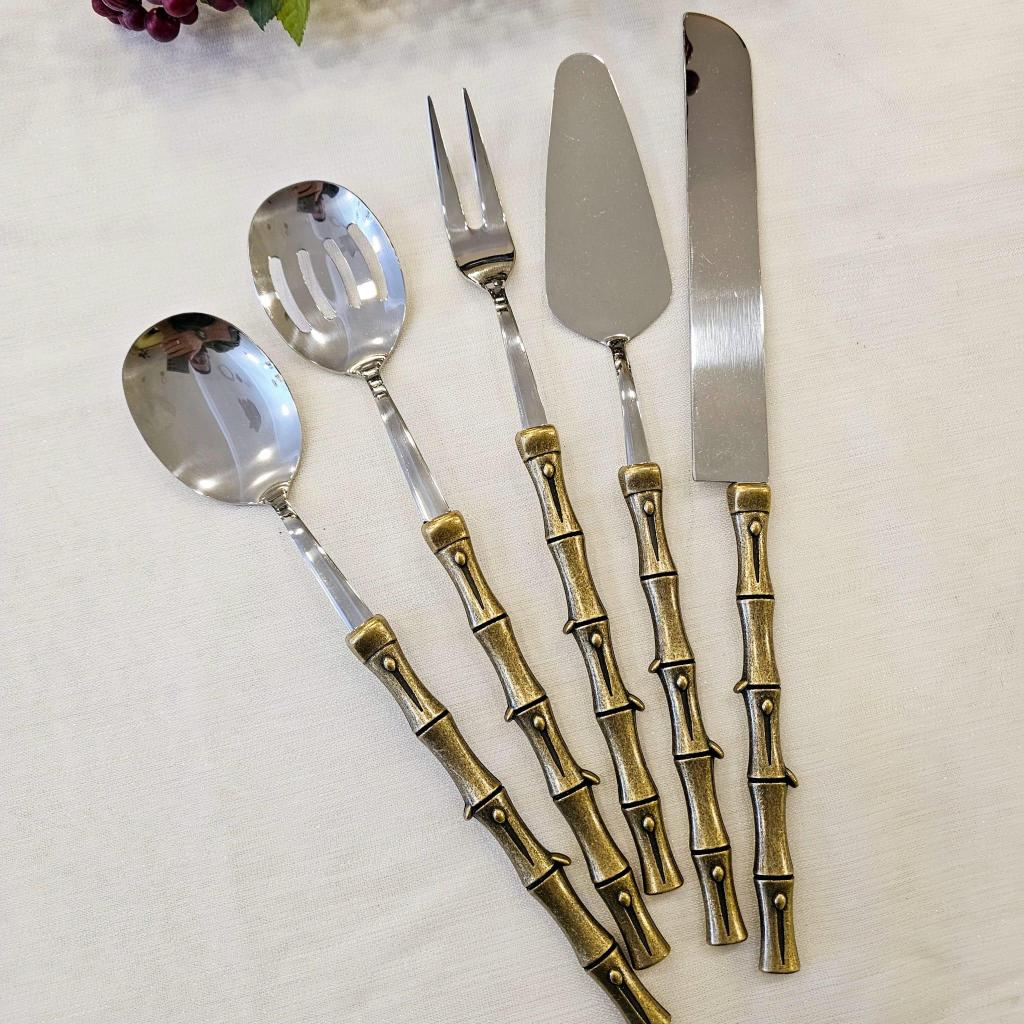 BAMBU MODEL 5 PARÇA SERVİS SETİ GOLD ESKİDME