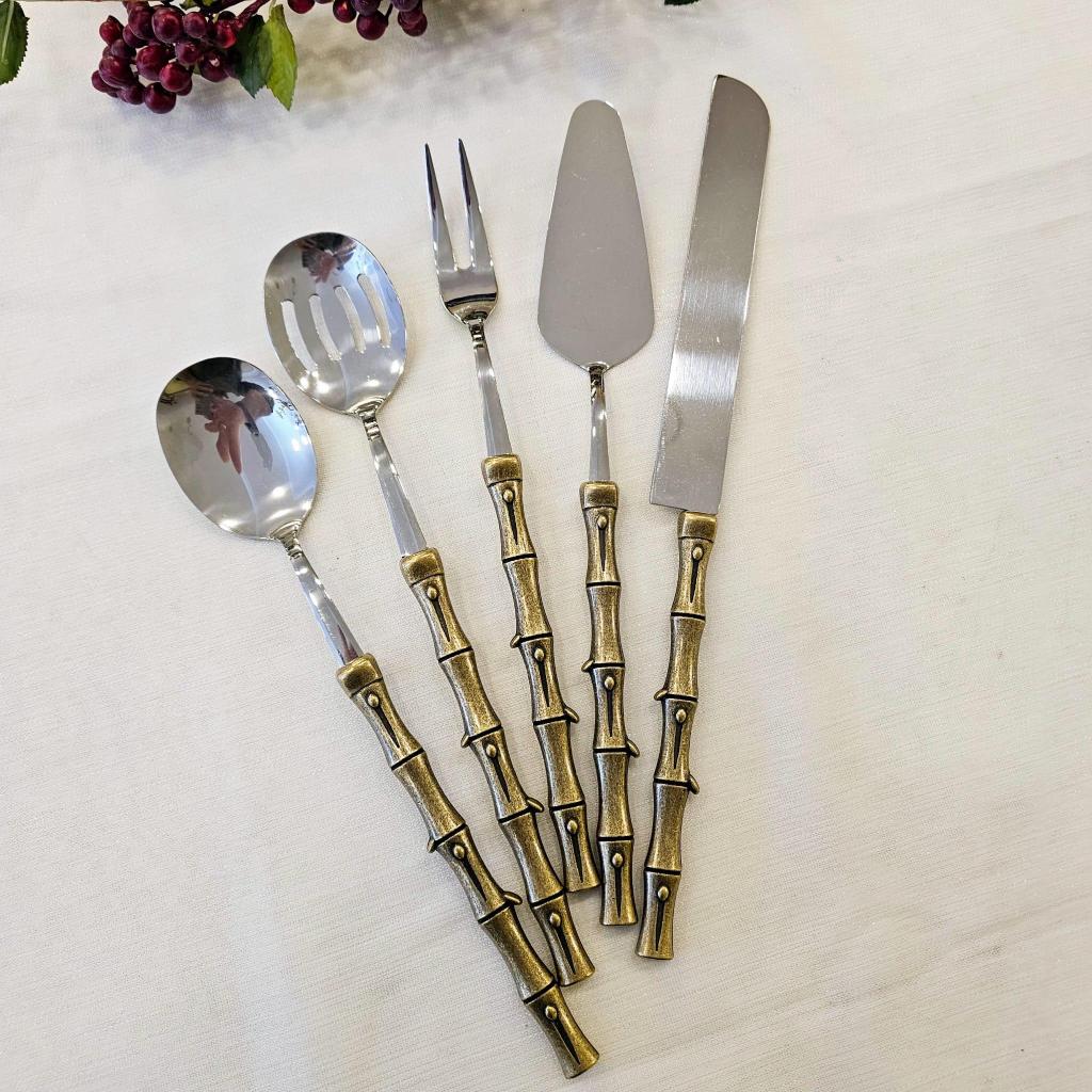 BAMBU MODEL 5 PARÇA SERVİS SETİ GOLD ESKİDME